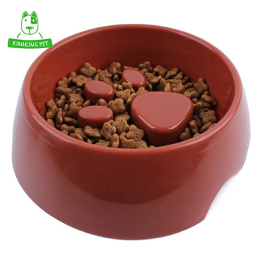Paw Print Slow Feeder Bowl
